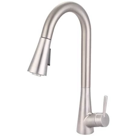 Olympia Single Handle Pull-Down Kitchen Faucet in Spot Resist Stainless Steel K-5020-ST